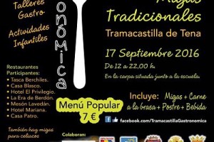 II Jornadas de Migas Tradicionales en Tramacastilla || Programacion del evento